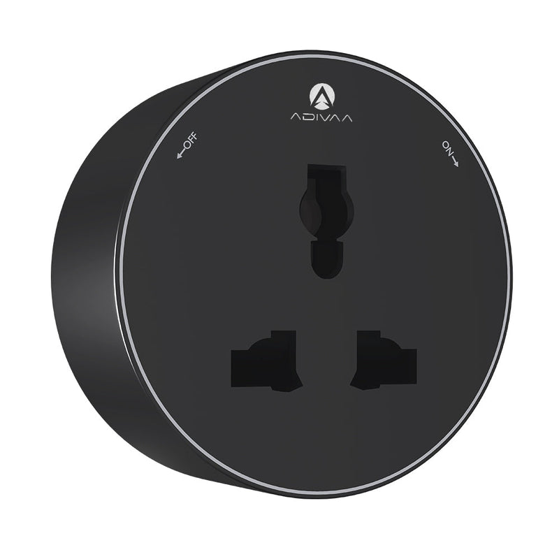 3-Pin Universal Track Socket in Black